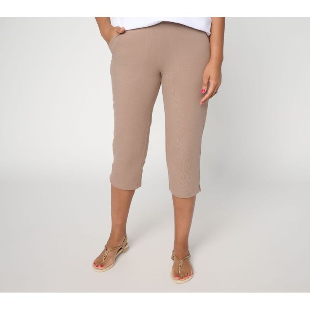 Denim & Co. Women's Petite Pants 1XP Make Your Selection: Duo Capri Brown